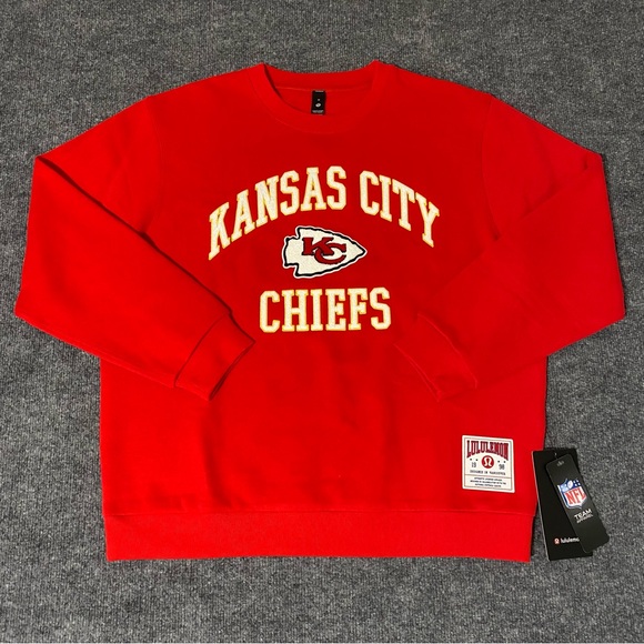 lululemon athletica Other - Lululemon x NFL Kansas City Chiefs Steady State Crew Mens M Red Sweatshirt NWT
